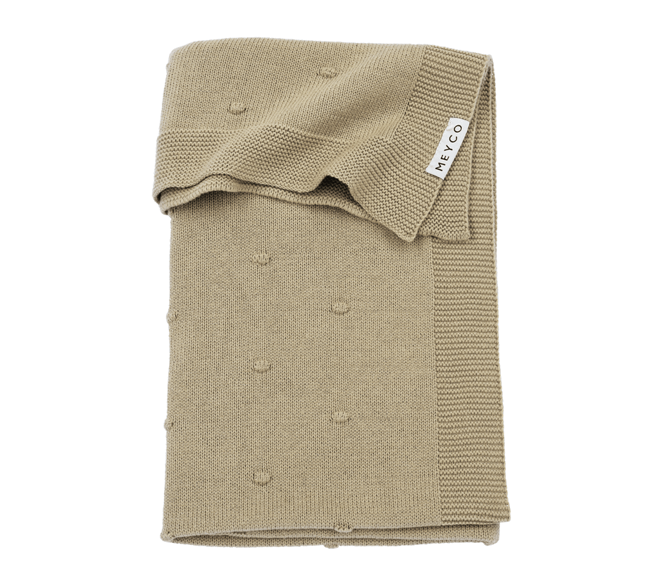 Couverture bébé Mini Nœuds Sable Meyco Baby 75 x 100 cm