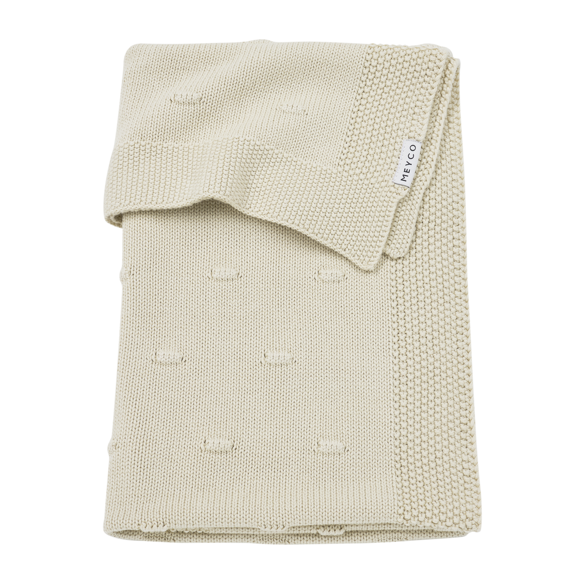 Couverture bébé Nœuds Soft Sand 75x100 cm en coton
