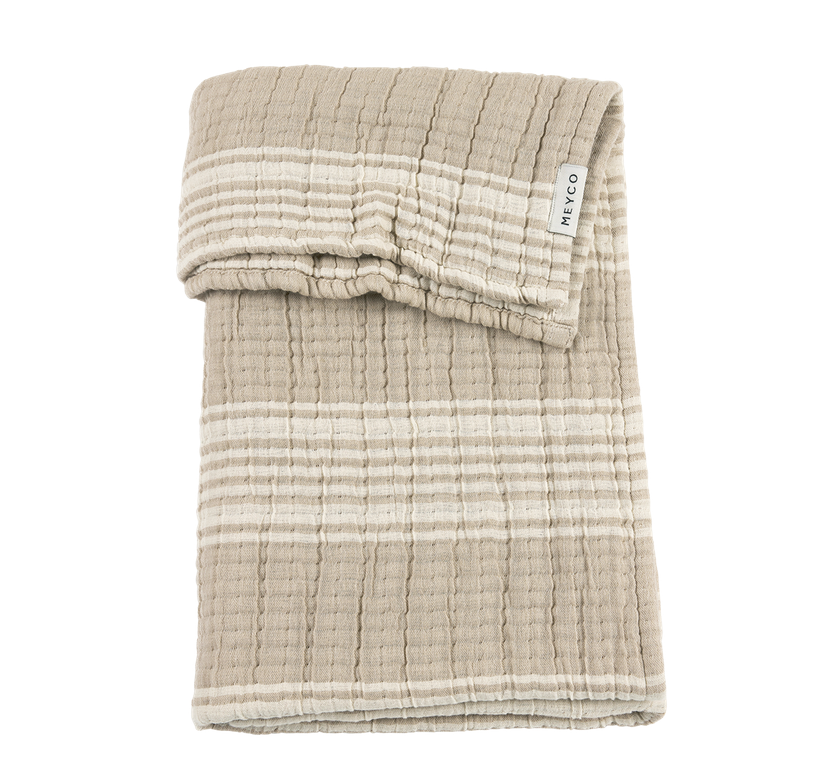 Couverture bébé Stripe Sand Meyco Baby