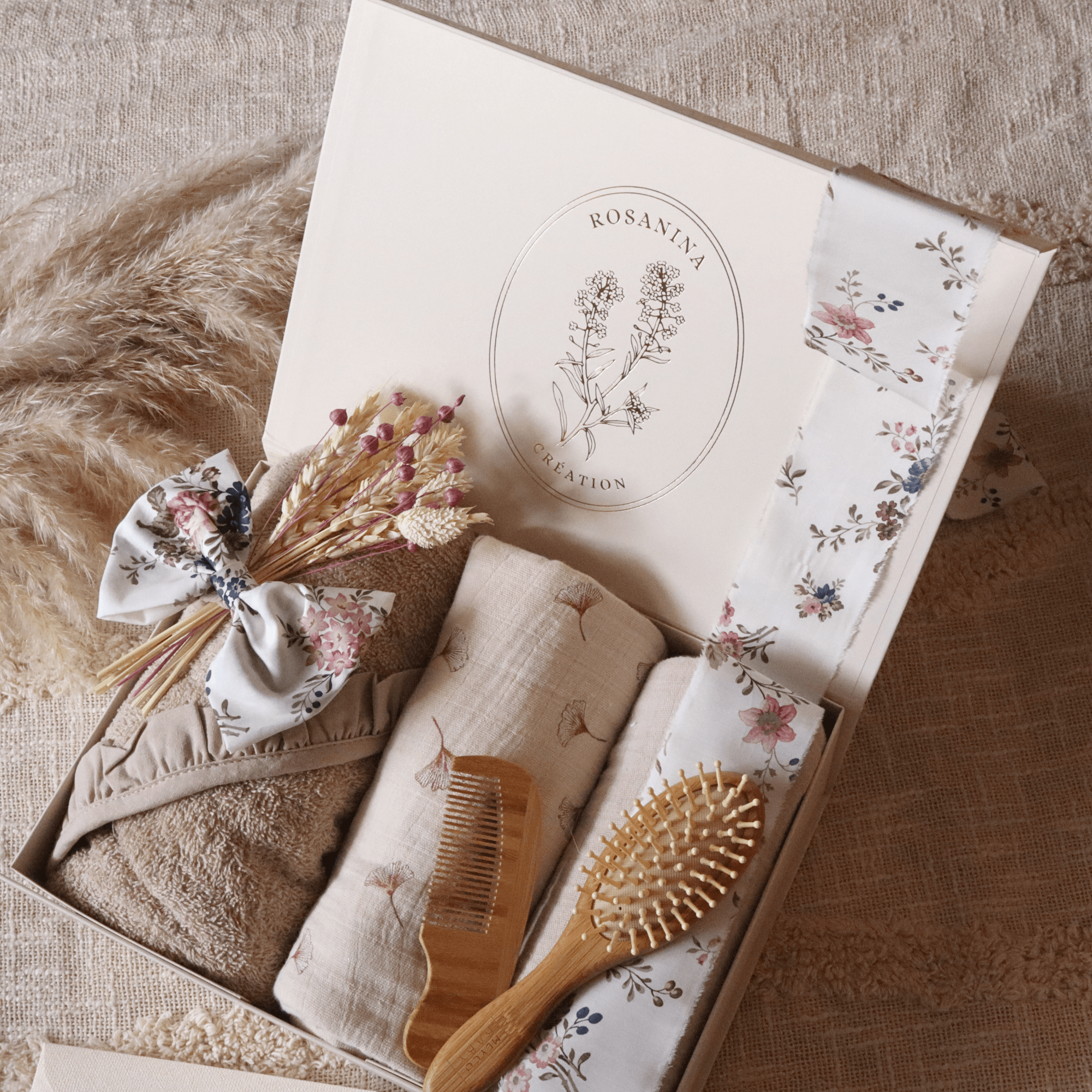 Coffret Petite Attention Signature - Rosanina Liberty© - cadeau naissance prêt à offrir - Rosanina Création