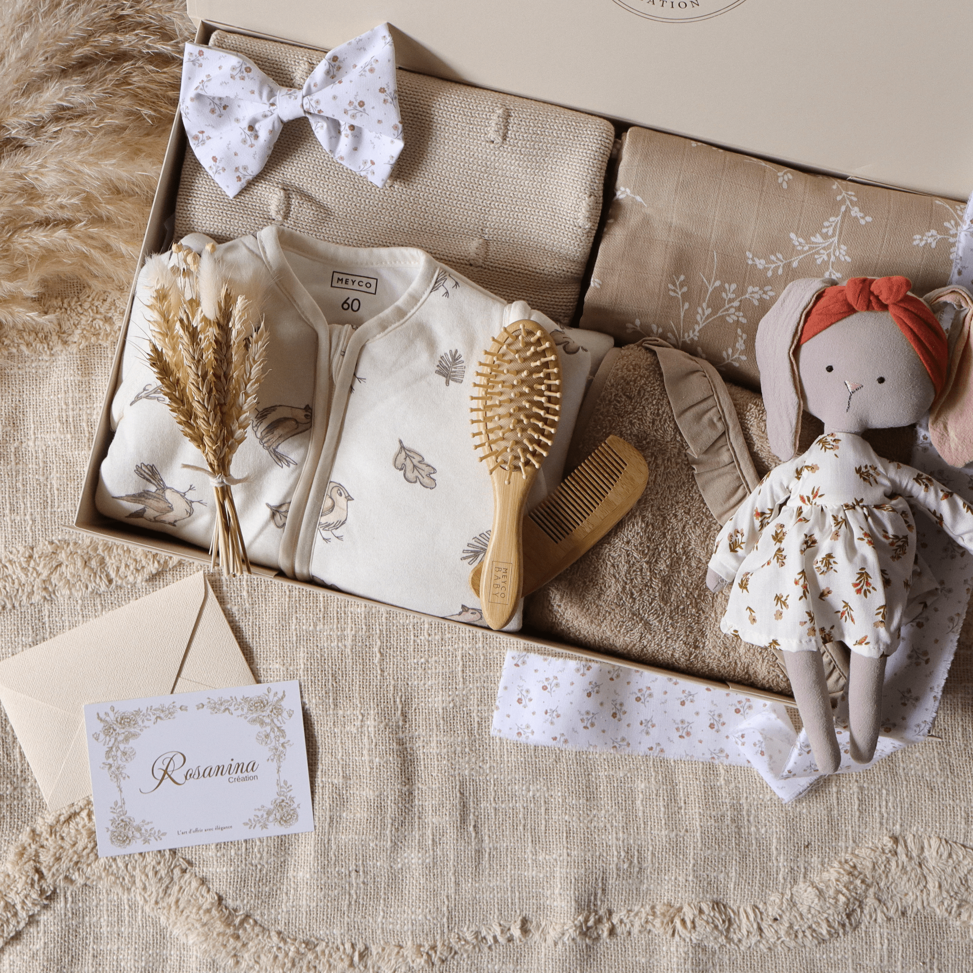Coffret Naissance Signature - Fanny - cadeau naissance prêt à offrir - Rosanina Création