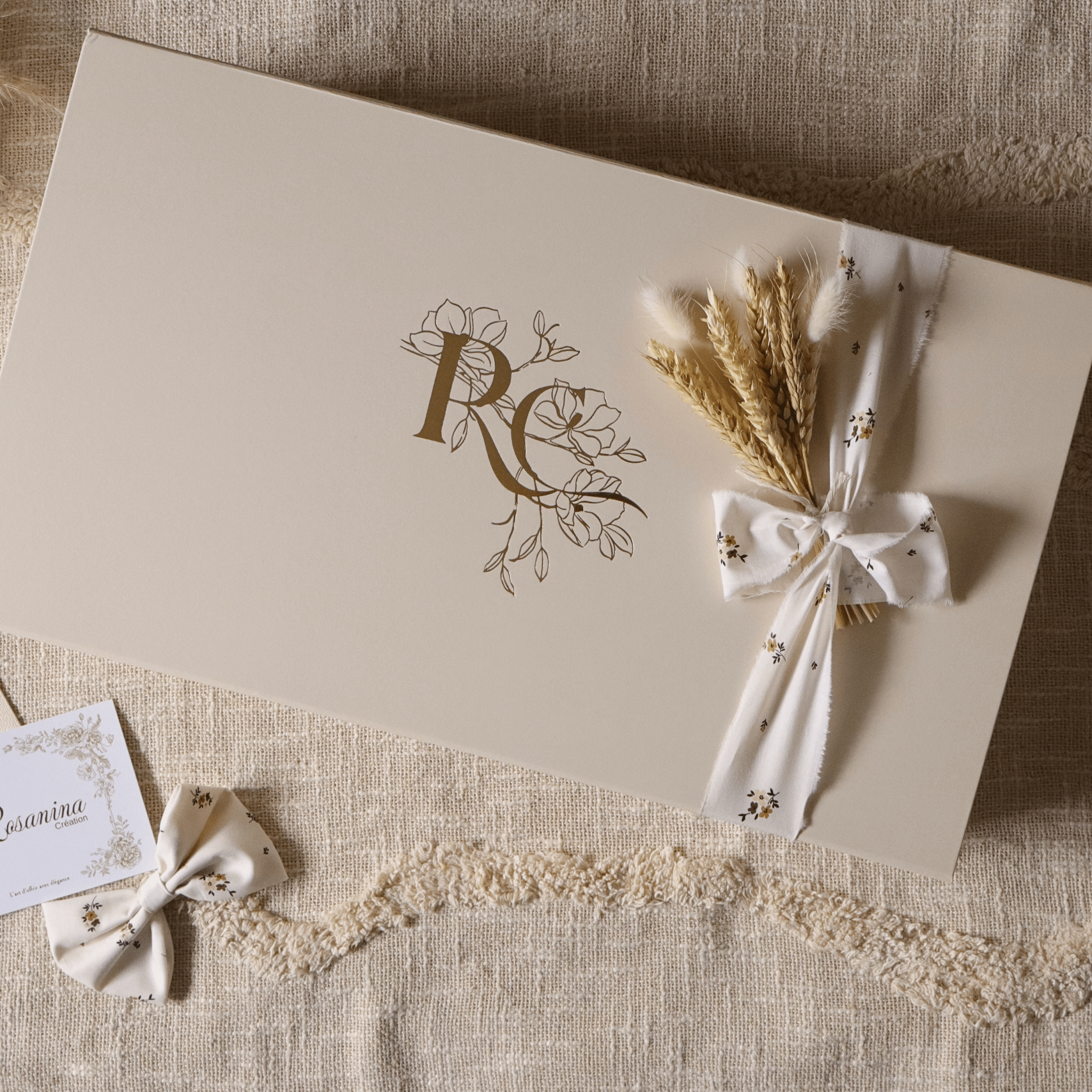 Coffret couverture d'appoint Atelier - Louise - cadeau naissance prêt à offrir - Rosanina Création