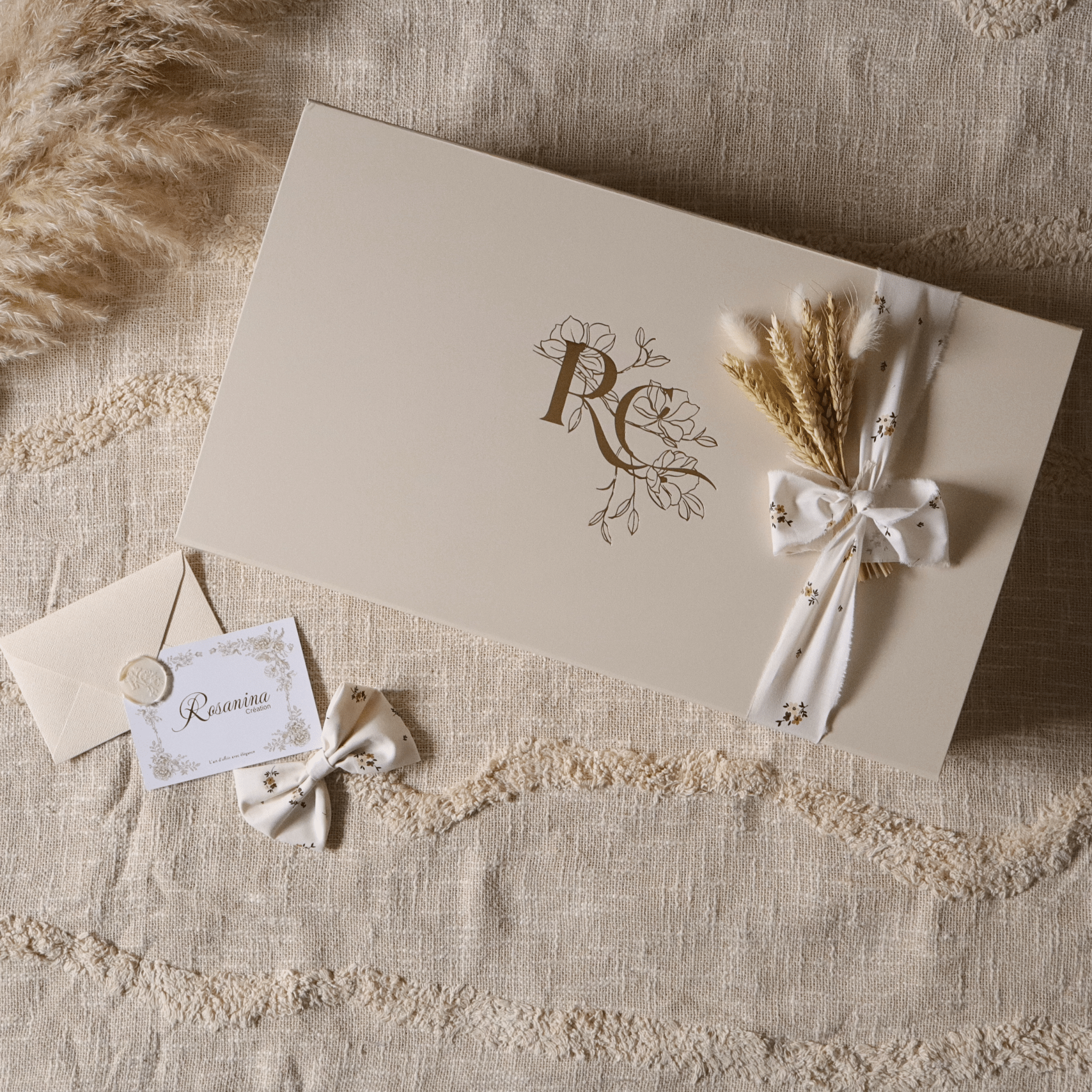 Coffret couverture d'appoint Atelier - Louise - cadeau naissance prêt à offrir - Rosanina Création