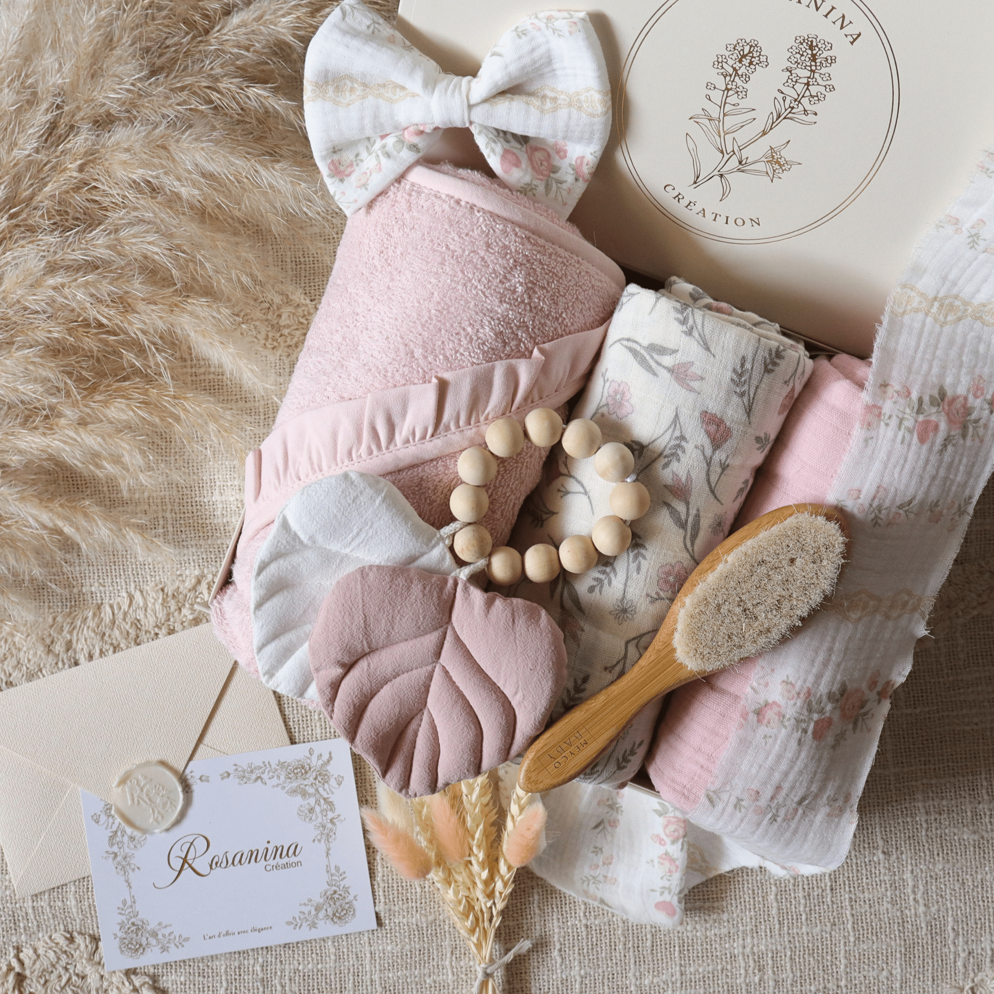 Coffret Petite Attention - Camille - cadeau naissance prêt à offrir - Rosanina Création