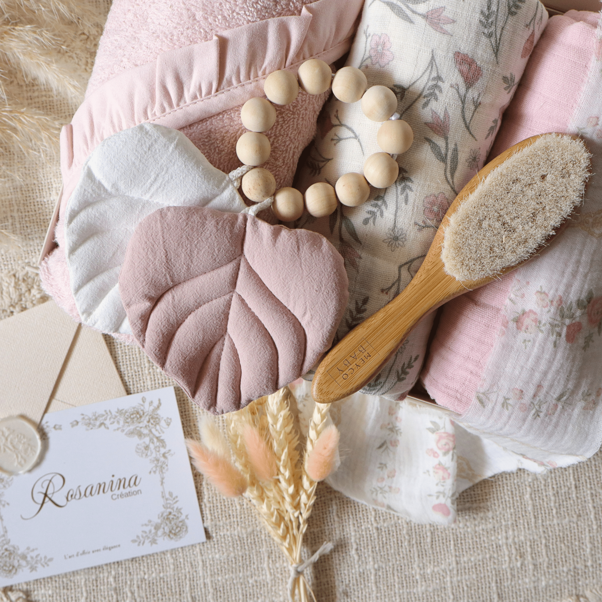 Coffret Petite Attention - Camille - cadeau naissance prêt à offrir - Rosanina Création