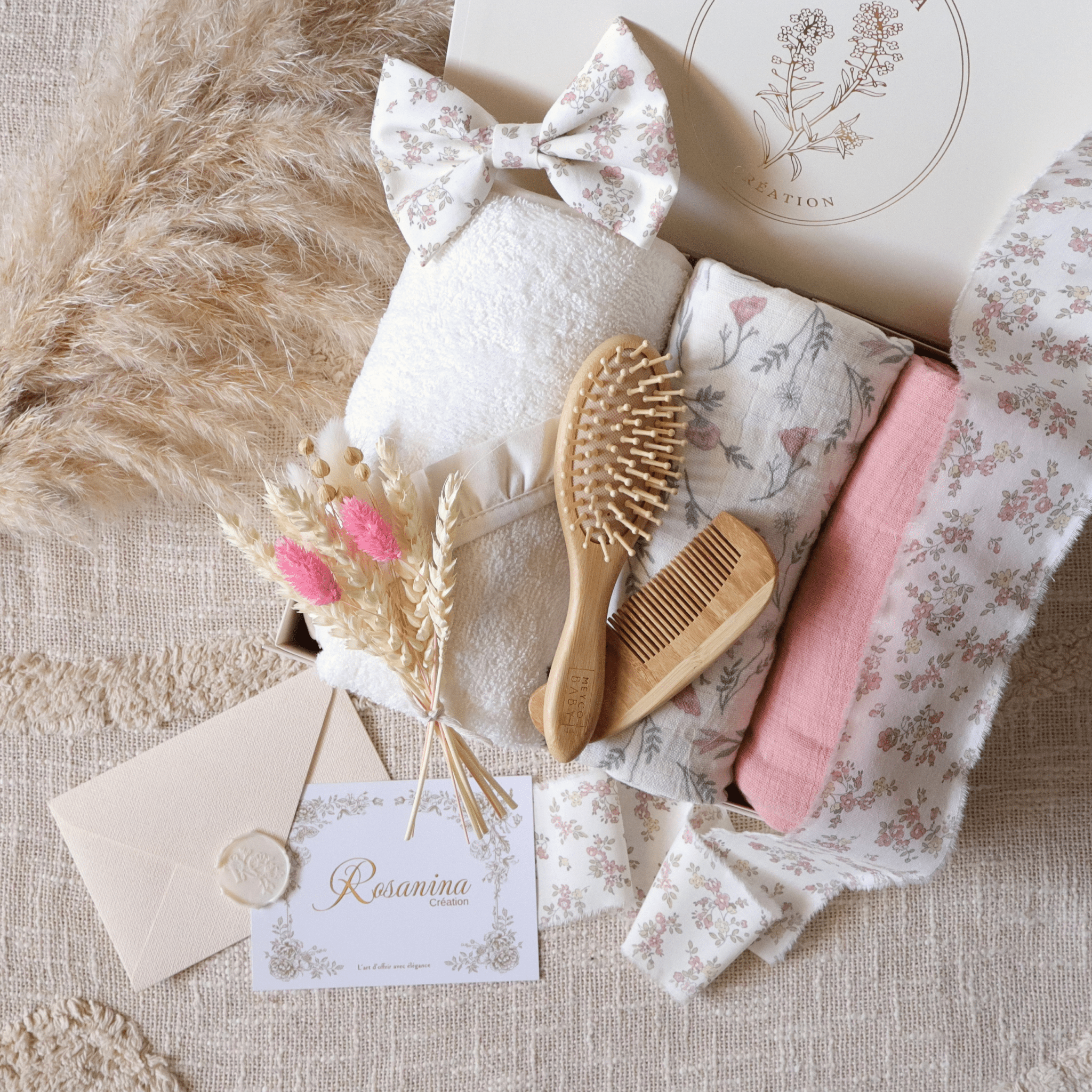 Coffret Petite Attention - Léontine - cadeau naissance prêt à offrir - Rosanina Création