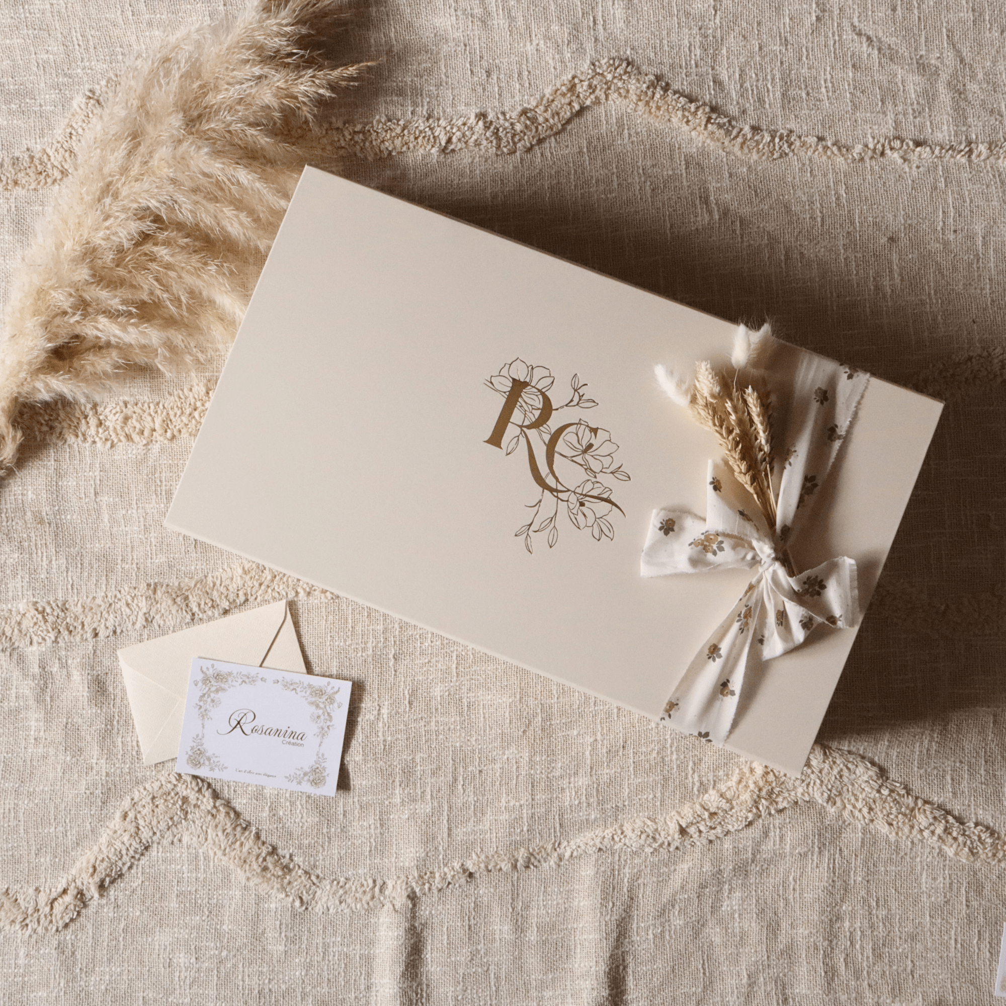 Coffret Naissance Signature - Douceur - cadeau naissance prêt à offrir - Rosanina Création
