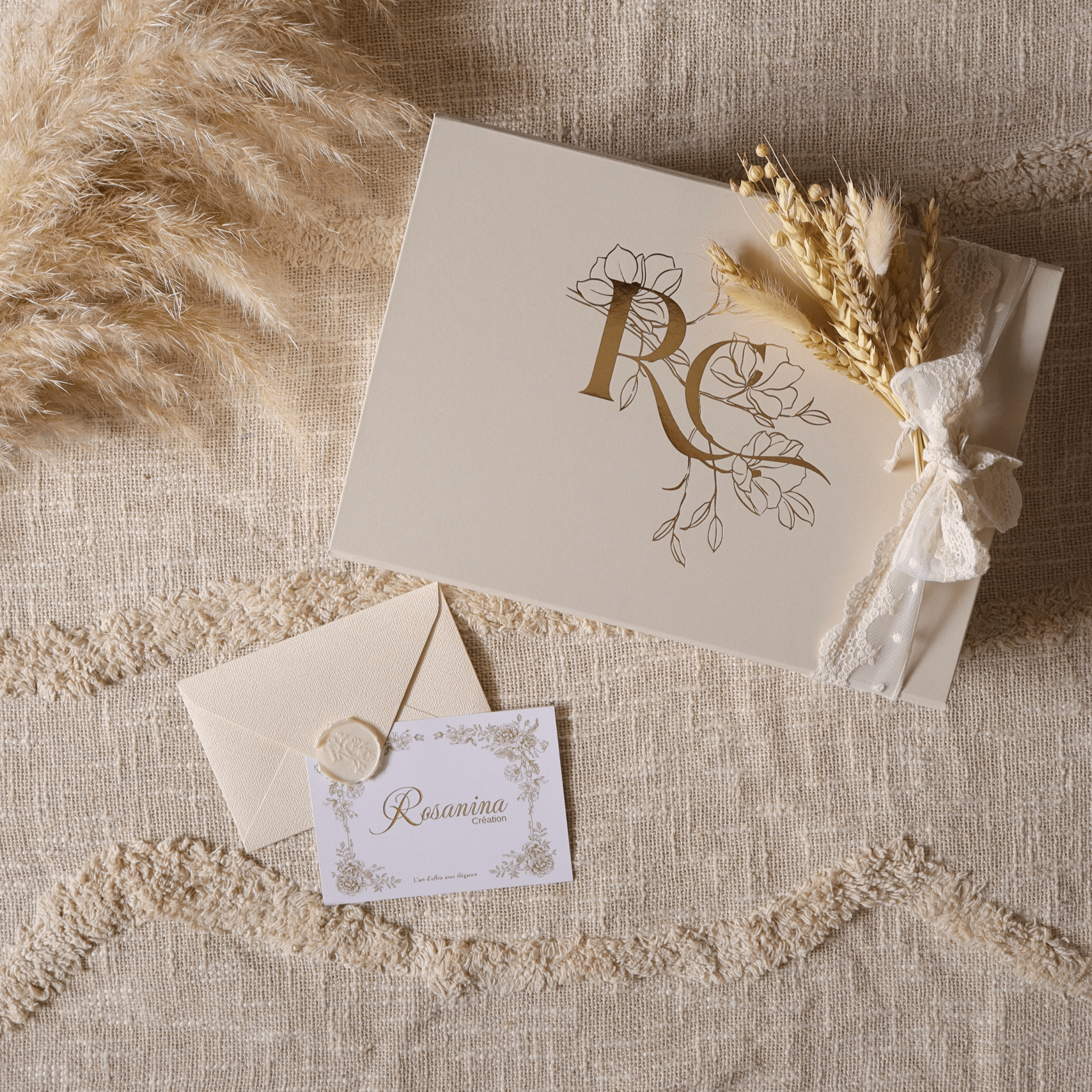 Coffret Petite Attention Signature - Rose - cadeau naissance prêt à offrir - Rosanina Création