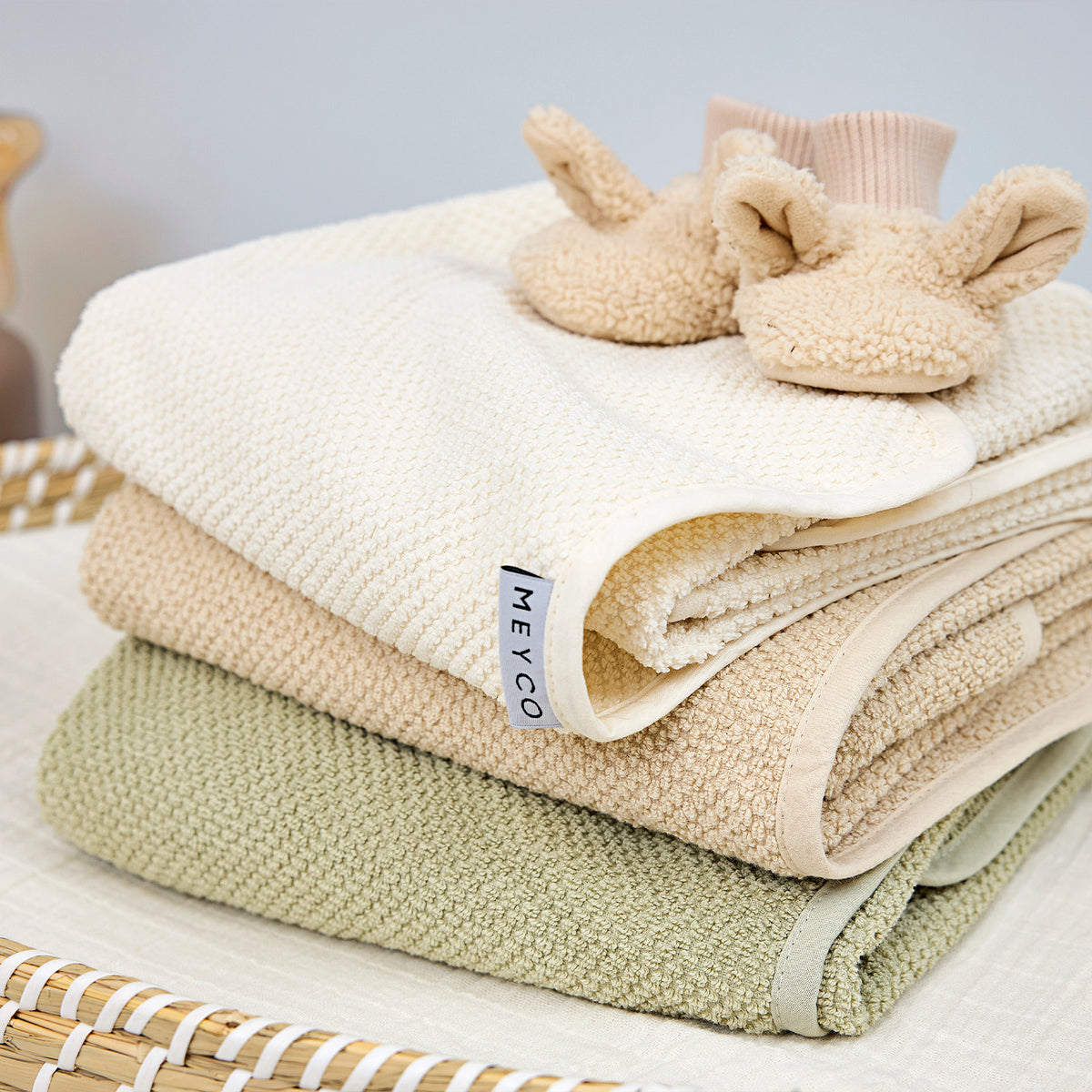 Capes de bain Popcorn Meyco Baby en mise en scène