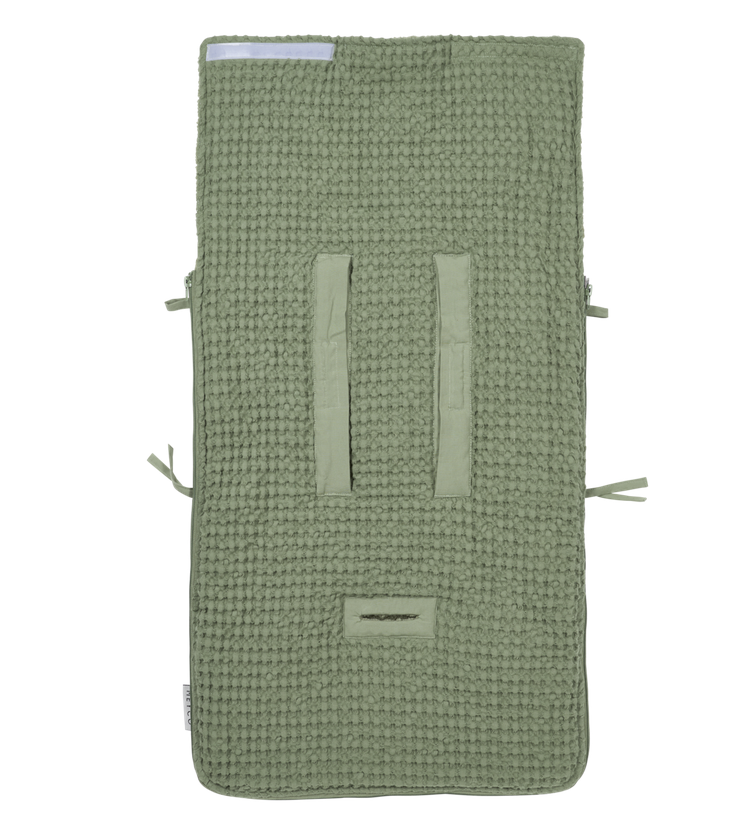 Chancelière bébé Waffle Teddy Vert Olive Meyco Baby pour poussette