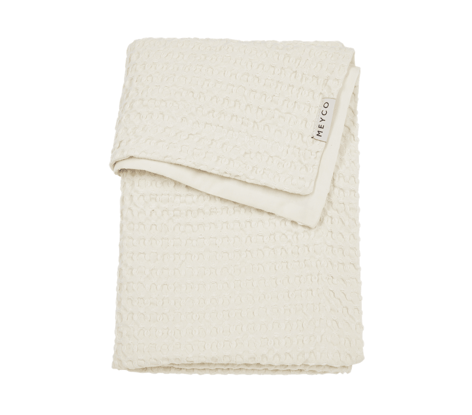 Couverture bébé Gaufre Nature Meyco Baby en coton beige