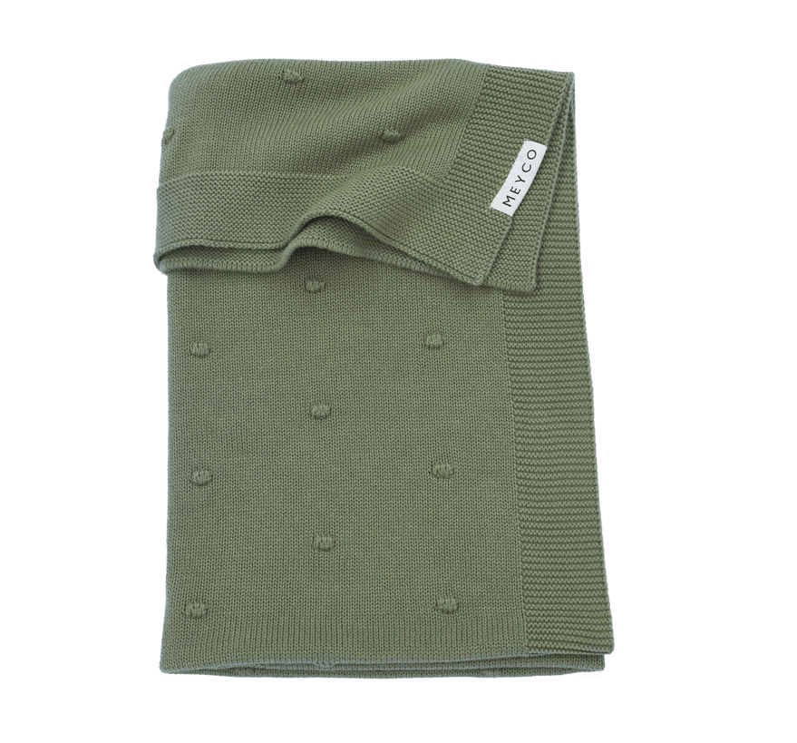 Couverture bébé Mini Nœuds Forest Green Meyco Baby 75 x 100 cm
