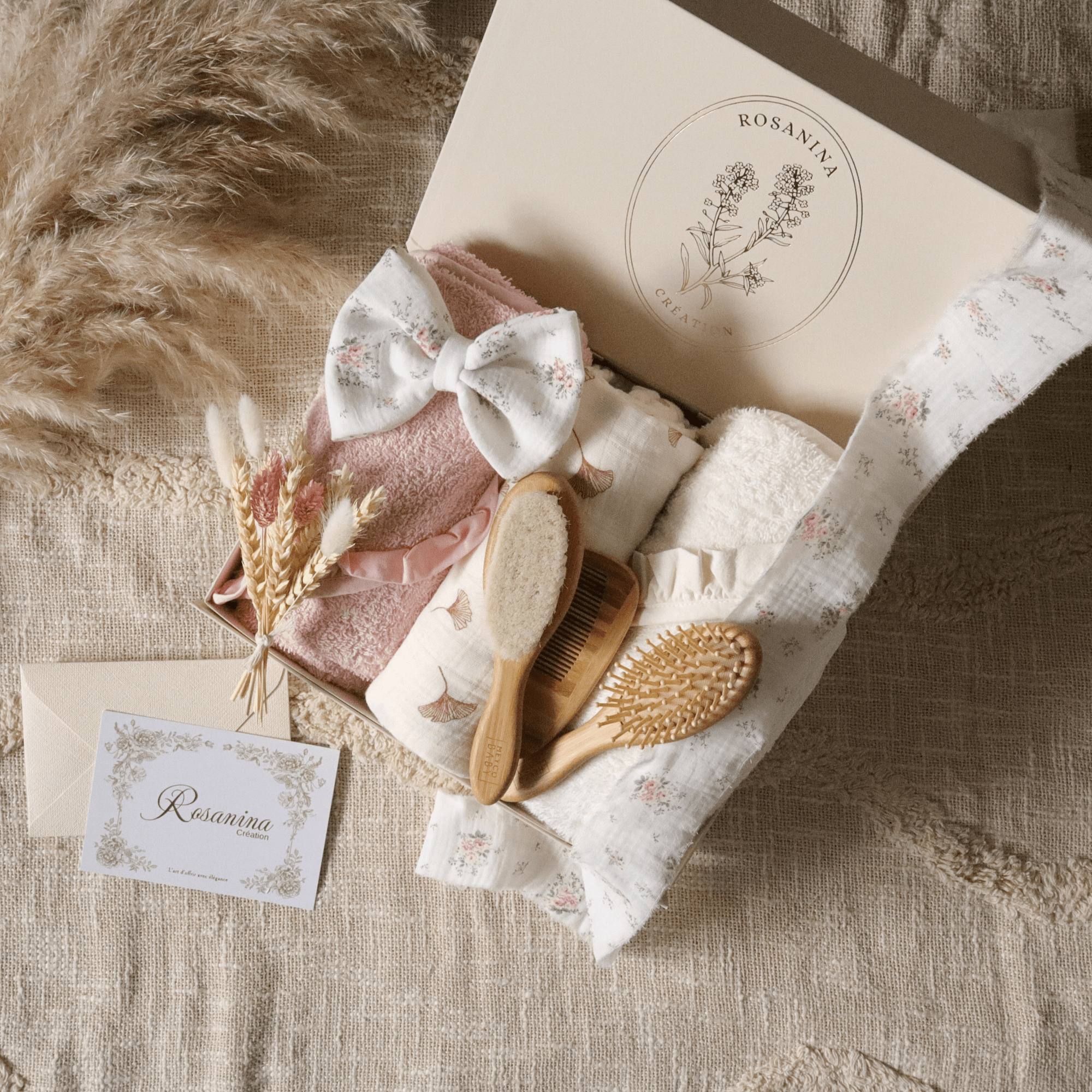 Coffret Petite Attention Prestige - Opale - cadeau naissance prêt à offrir - Rosanina Création