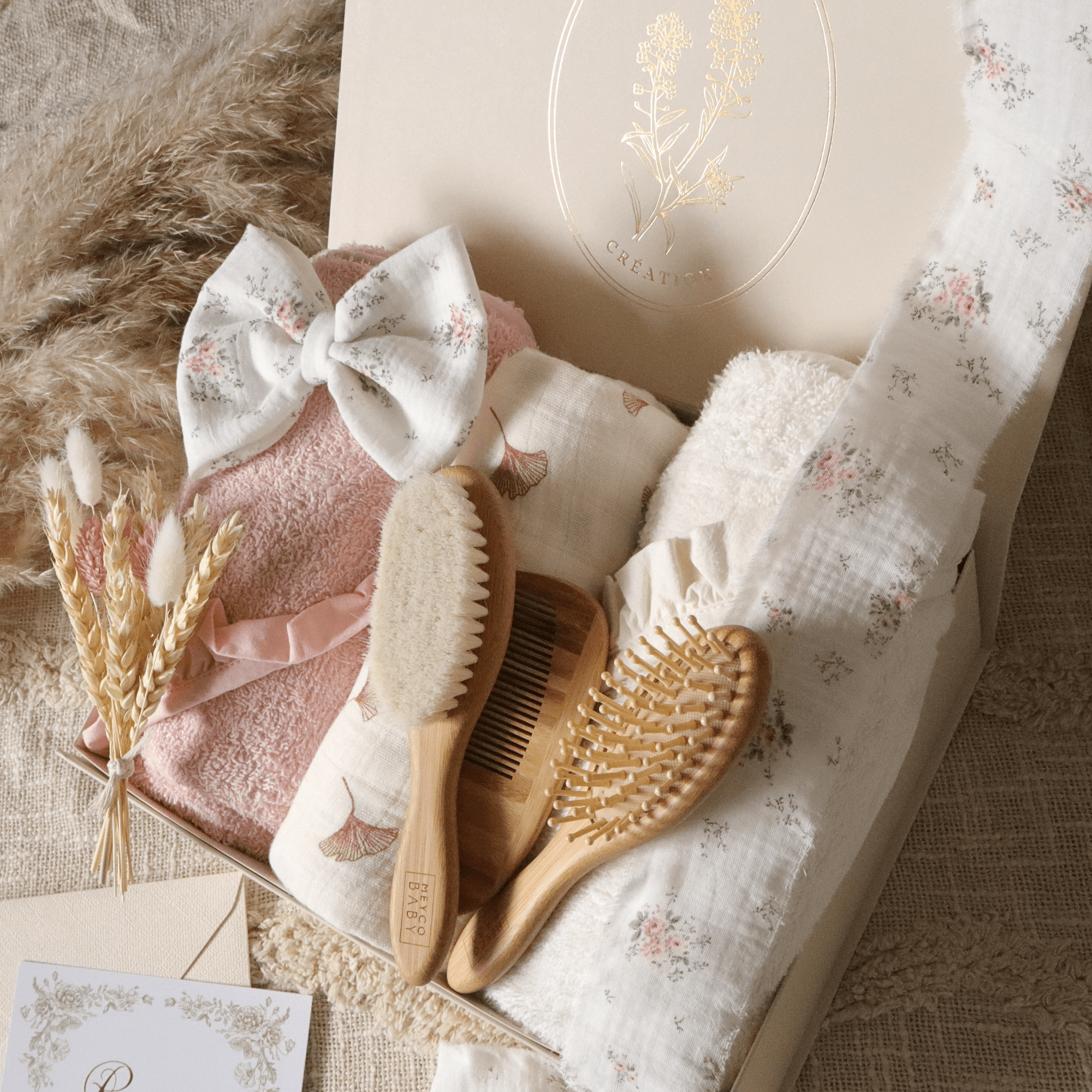 Coffret Petite Attention Prestige - Opale - cadeau naissance prêt à offrir - Rosanina Création
