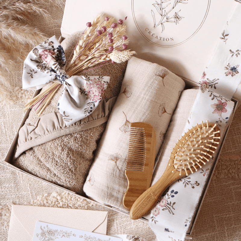 Coffret Petite Attention Signature - Rosanina Liberty© - cadeau naissance prêt à offrir - Rosanina Création