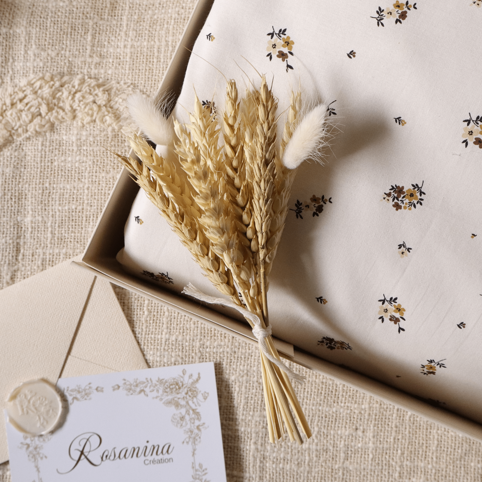 Coffret couverture d'appoint Atelier - Louise - cadeau naissance prêt à offrir - Rosanina Création
