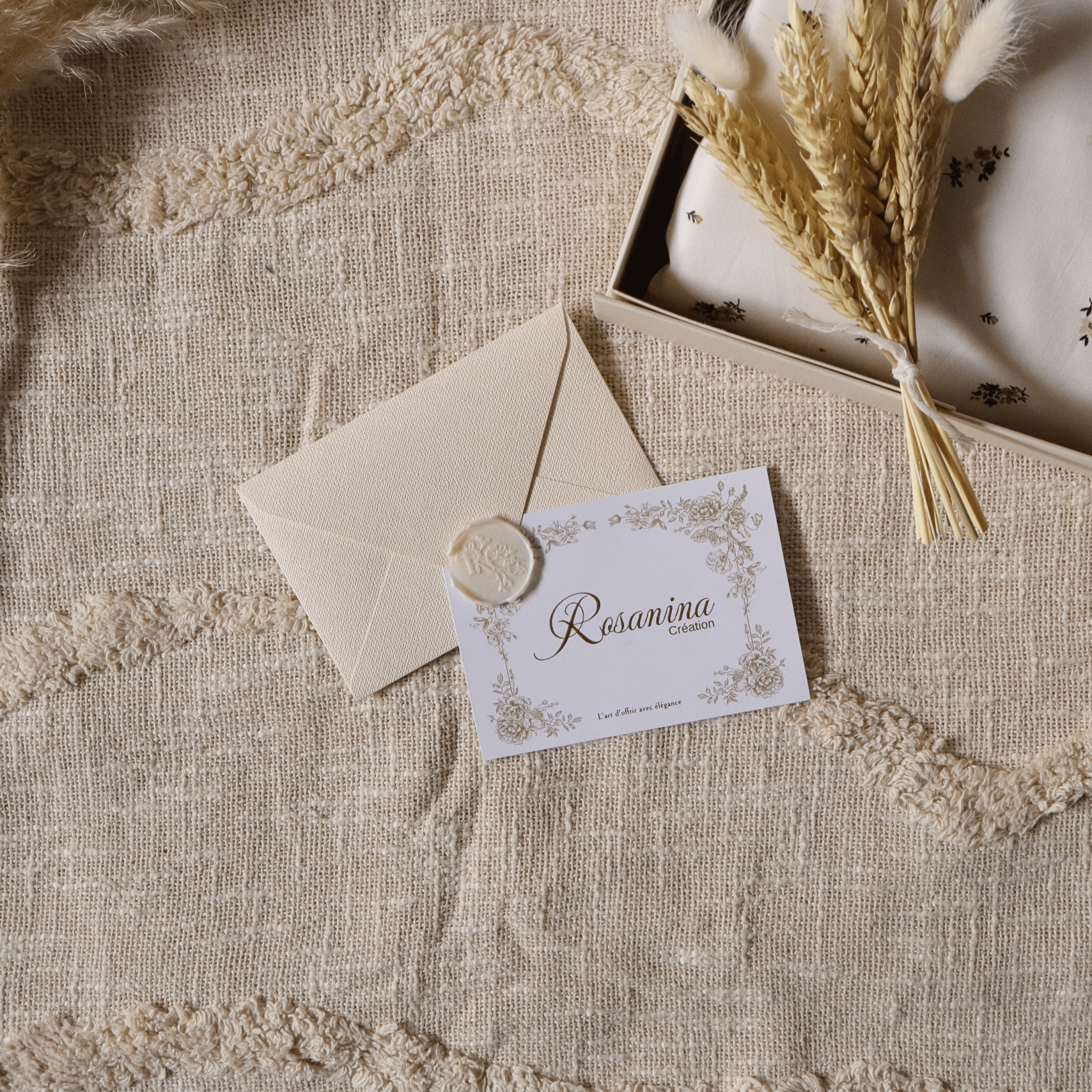 Coffret couverture d'appoint Atelier - Louise - cadeau naissance prêt à offrir - Rosanina Création