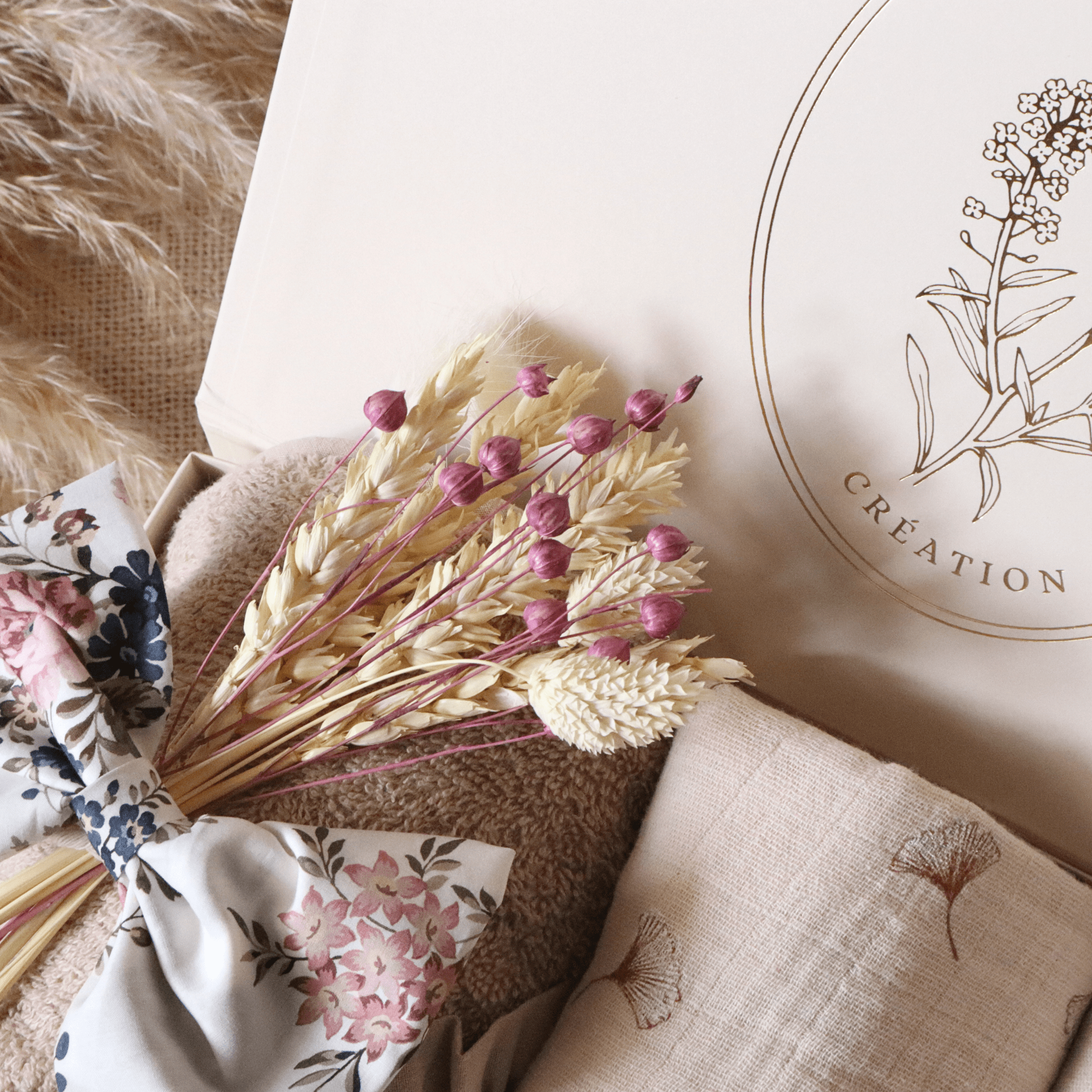 Coffret Petite Attention Signature - Rosanina Liberty© - cadeau naissance prêt à offrir - Rosanina Création