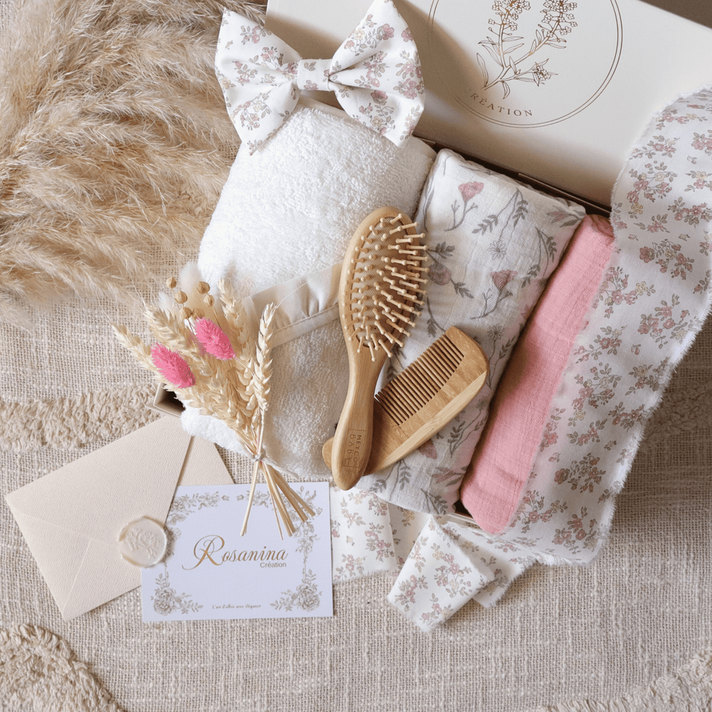 Coffret Petite Attention - Léontine - cadeau naissance prêt à offrir - Rosanina Création