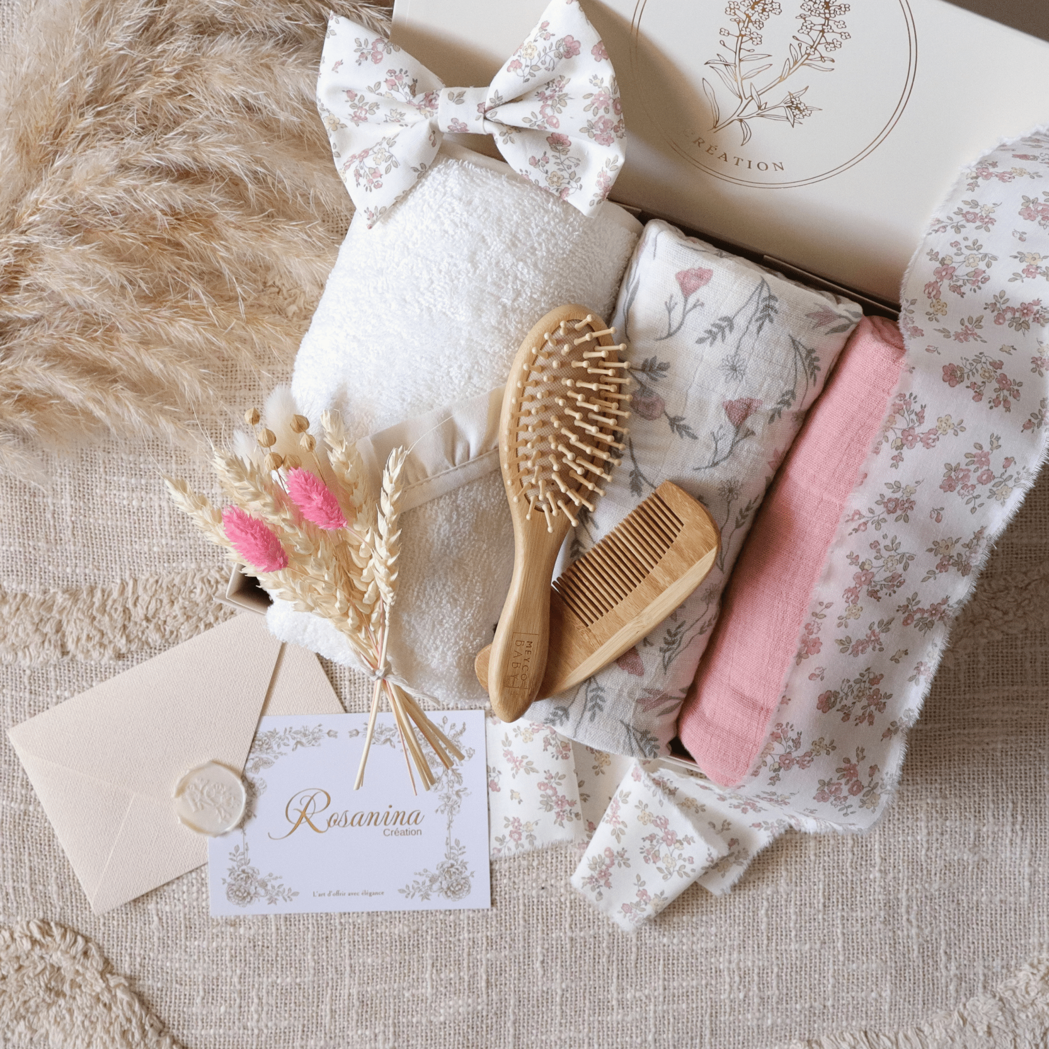 Coffret Petite Attention - Léontine - cadeau naissance prêt à offrir - Rosanina Création