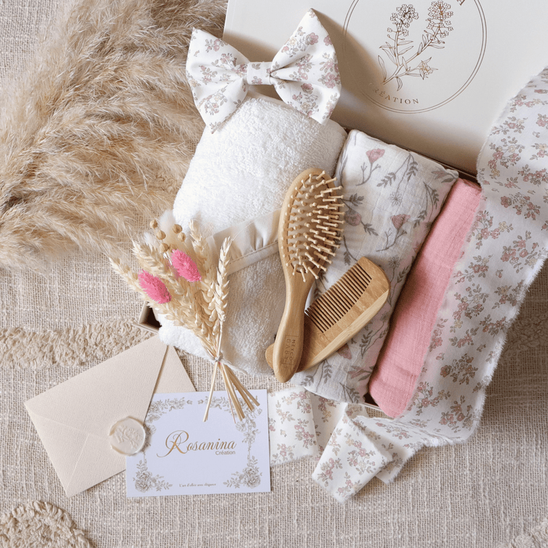 Coffret Petite Attention - Léontine - cadeau naissance prêt à offrir - Rosanina Création