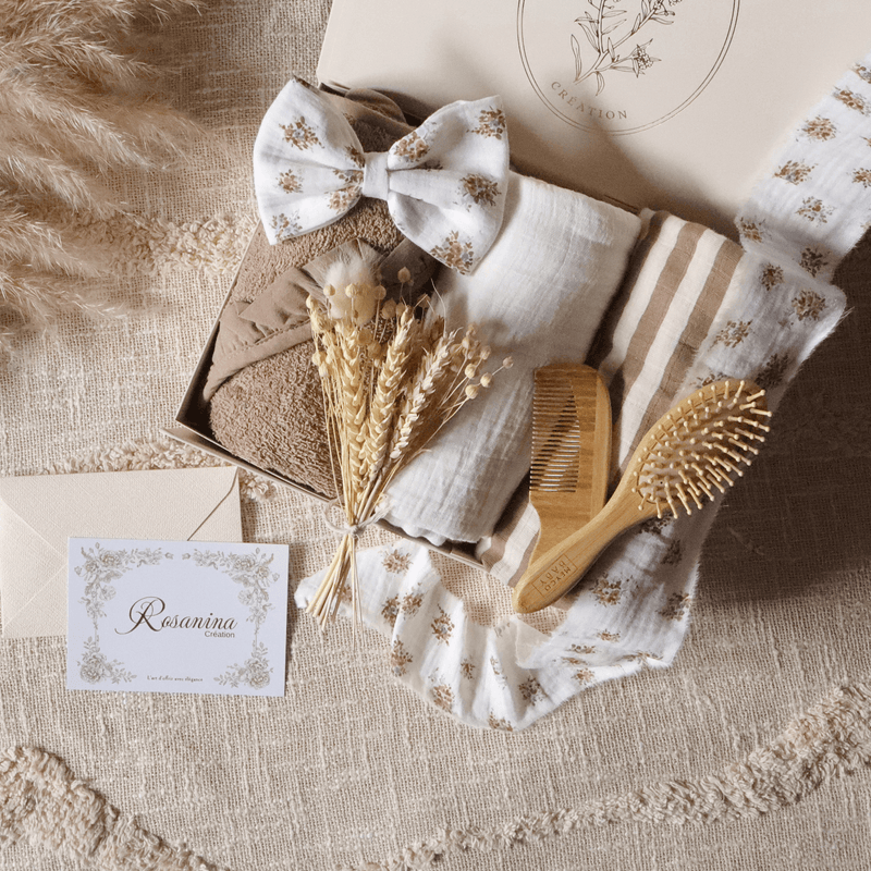 Coffret Petite Attention Signature - Pénélope - cadeau naissance prêt à offrir - Rosanina Création