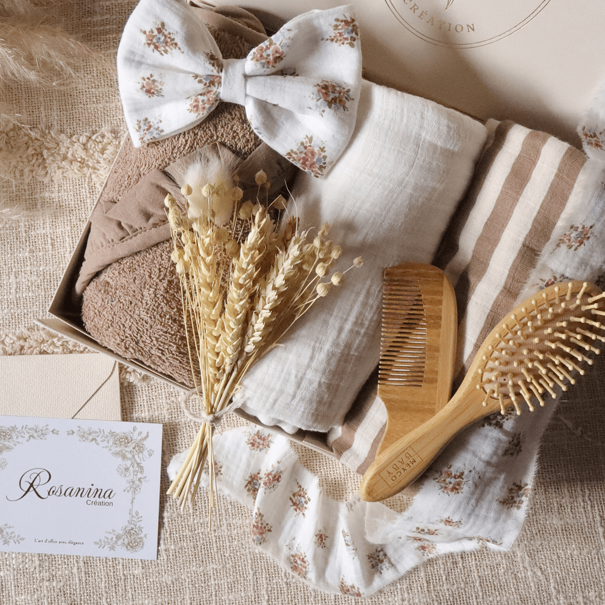 Coffret Petite Attention Signature - Pénélope - cadeau naissance prêt à offrir - Rosanina Création