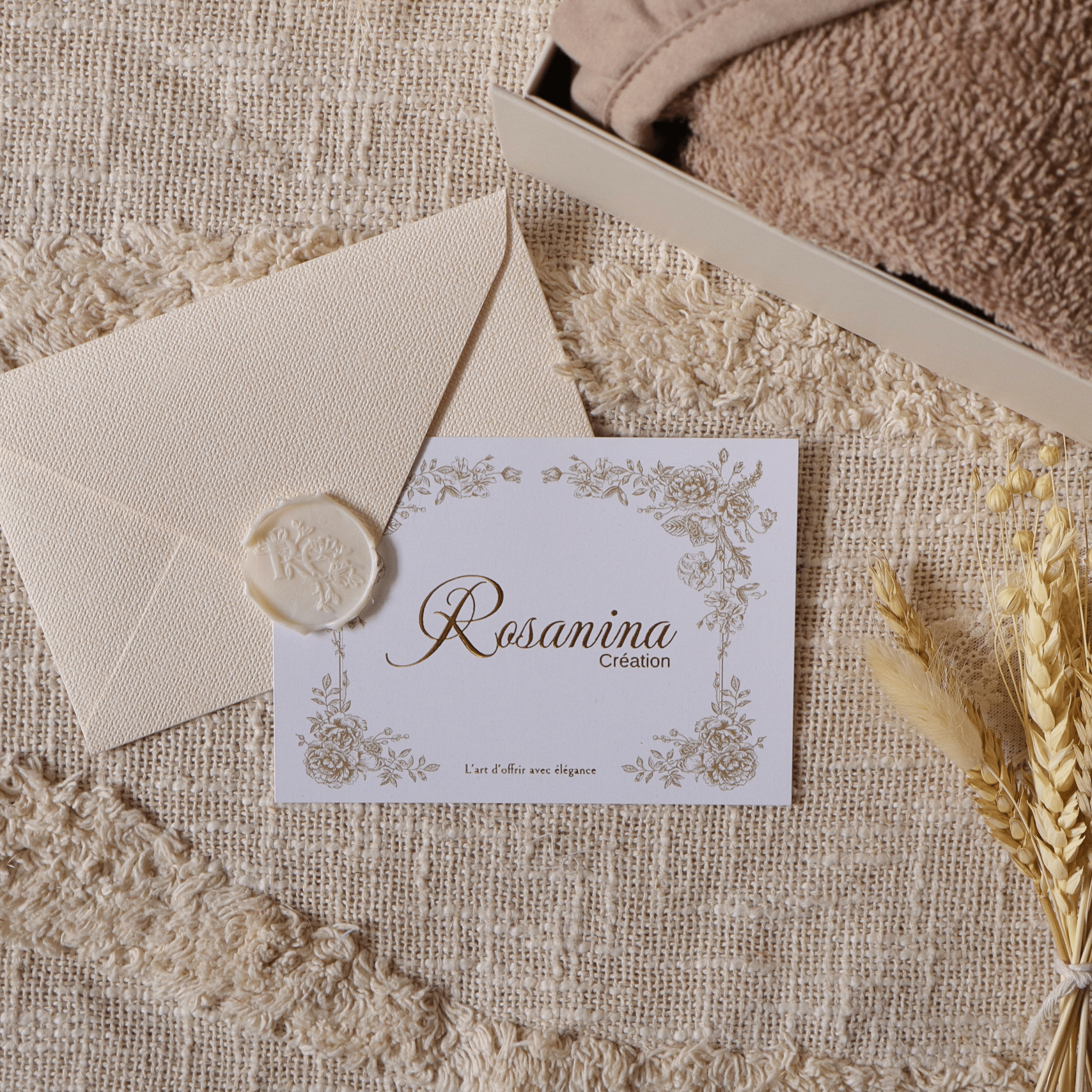 Coffret Petite Attention Signature - Rose - cadeau naissance prêt à offrir - Rosanina Création