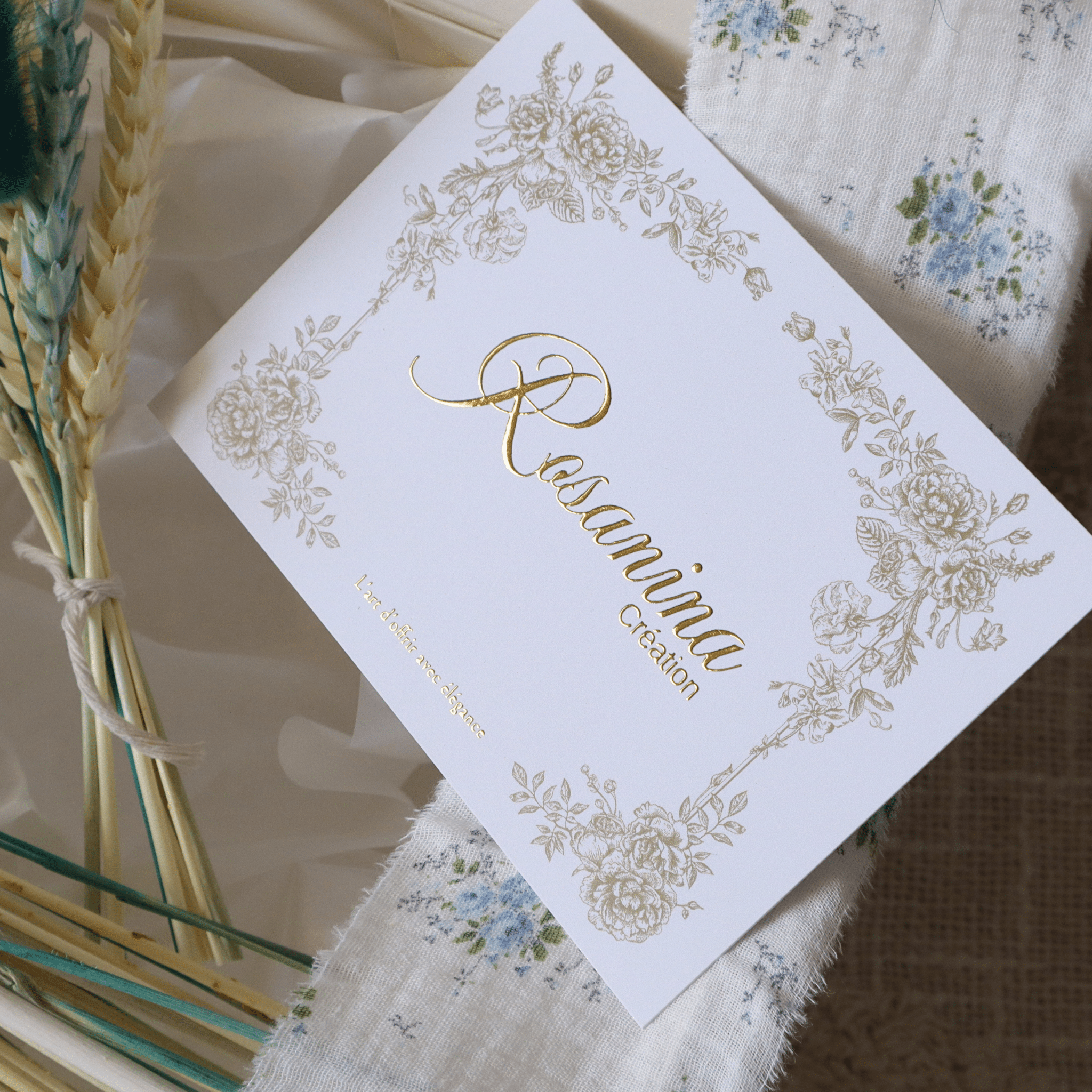 Coffret Bouquet - Constance - cadeau naissance prêt à offrir - Rosanina Création