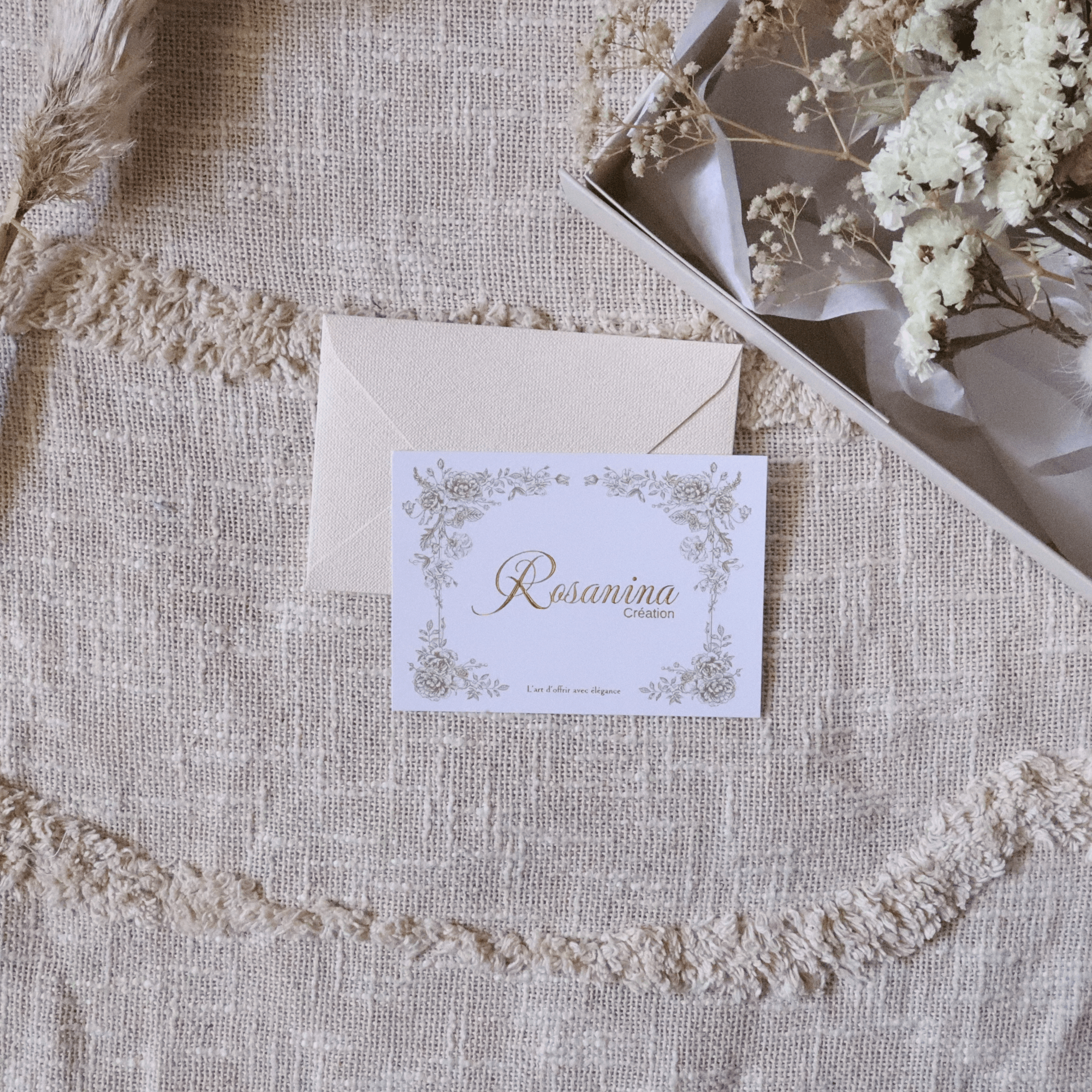 Coffret bouquet Prestige - Eucalyptus - cadeau naissance prêt à offrir - Rosanina Création